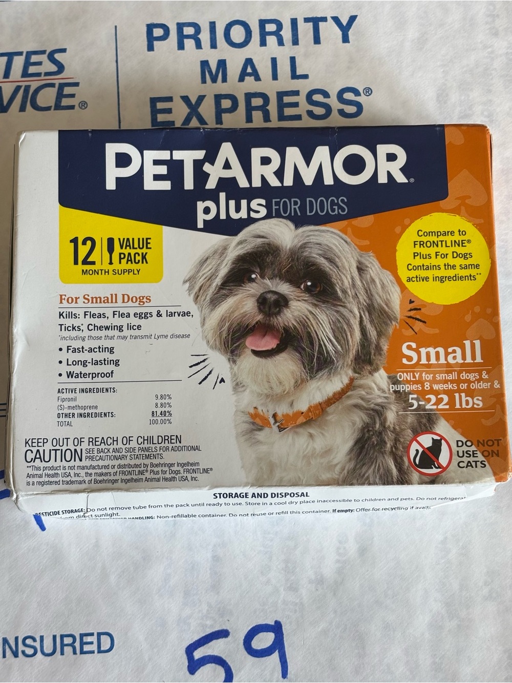 PETARMOR Plus for Small Dogs 5-22lbs Flea & Tick Prevention for Dogs 12 doses